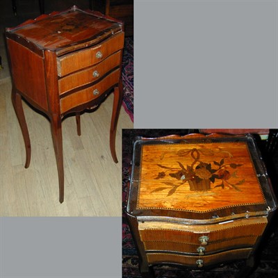 Lot 167 - Louis XV Style Marquetry Inlaid Mahogany...