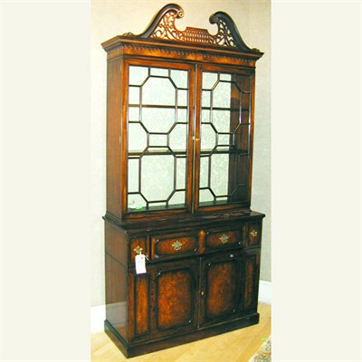 Lot 482 - Georgian Style Mahogany Secretary Bookcase