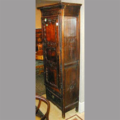 Lot 254 - Provincial Louis XV Style Walnut Armoire