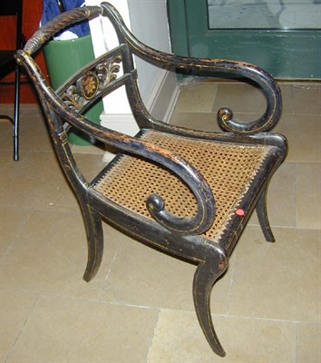 Lot 279 - Regency Painted Armchair