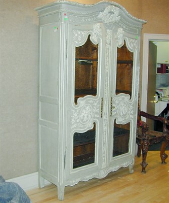 Lot 238 - Provincial Louis XV Style Painted Armoire