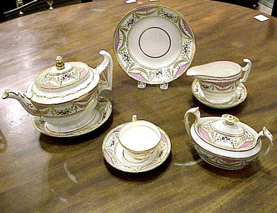 Lot 132 - Sevres Style Porcelain Partial Tea Service...