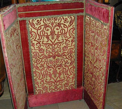 Lot 185 - Three Fold Fabric Screen
