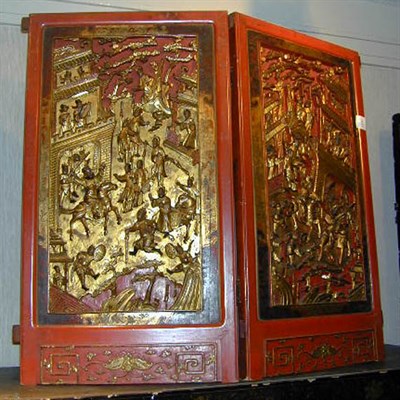 Lot 110 - Pair of Chinese Pierced and Gilded Shaanxi...