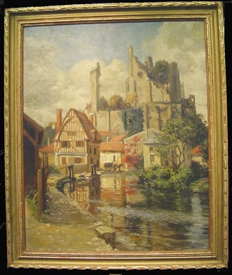 Lot 155 - Georges Plasse French, b. 1878 OLD TOWN WITH...