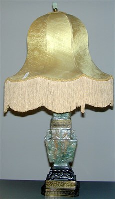 Lot 237 - Chinese Carved Green Quartz Vase and...