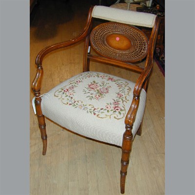 Lot 128 - Pair of Regency Style Needlepoint Upholstered...