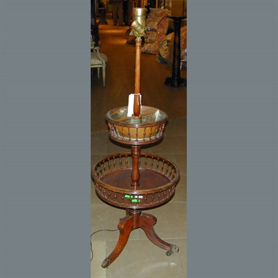 Lot 337 - Georgian Style Mahogany Plant Stand / Floor Lamp