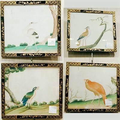 Lot 120 - Set of Four Framed Chinese Watercolors of...