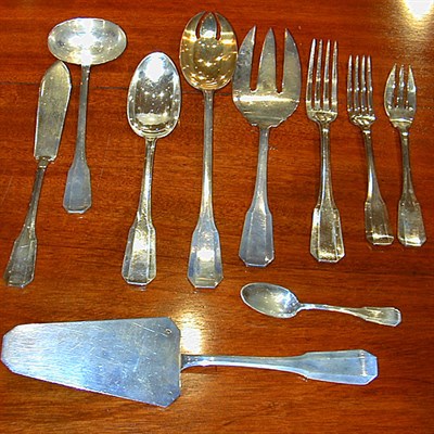 Lot 322 - French Silver Flatware Service Comprising...