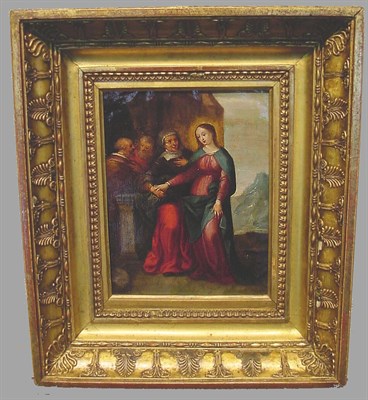 Lot 132 - Circle of Frans Franken THE VISITATION Oil on...