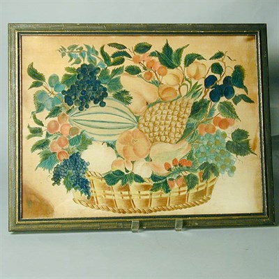 Lot 102 - Watercolor on Velvet Theorem Painting...