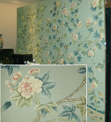 Lot 204 - Set of Three Painted Screens Each in the...