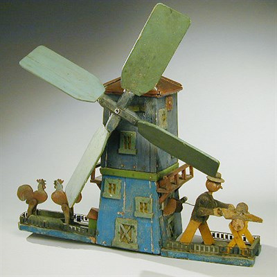Lot 257 - Carved and Painted Wood and Metal Whirligig...