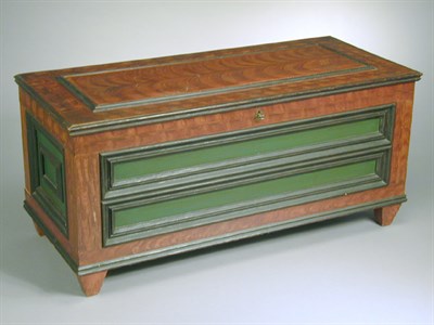 Lot 203 - American Painted Pine Blanket Chest 19th...