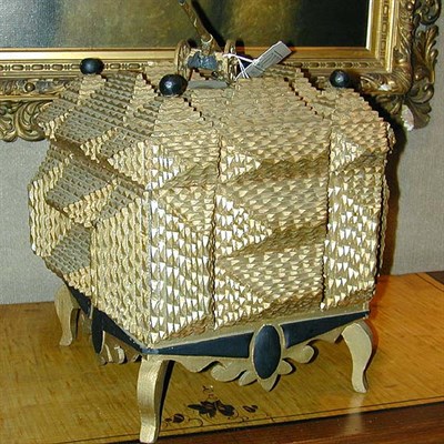Lot 227 - Painted Tramp Art Box Late 19th/early 20th...