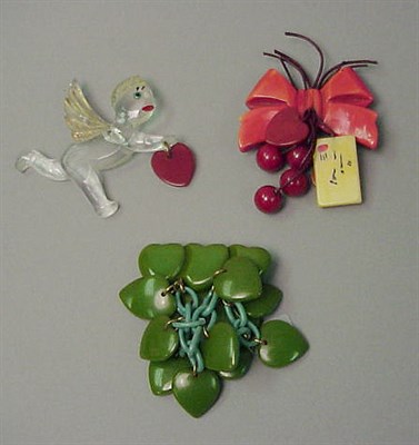 Lot 300 - Group of Three Bakelite, Celluloid and Lucite...