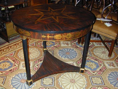 Lot 282 - Empire Style Faux Painted Tin Center Table