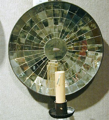 Lot 556 - Pair of Mirrored Single-Light Sconces