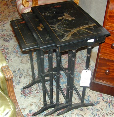 Lot 339 - Nest of Three Chinese Lacquered Tables