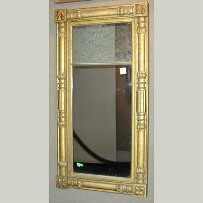 Lot 347 - Classical Gilt-Wood Pier Mirror With turned...
