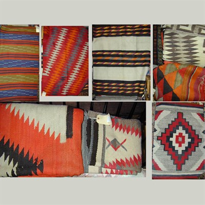 Lot 456 - Group of Eight Native American Wool Blankets...