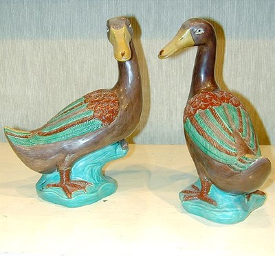 Lot 254 - Pair of Chinese Export Enameled Porcelain...