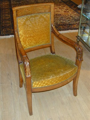 Lot 483 - Set of Four Empire Mahogany Fauteuils Early...