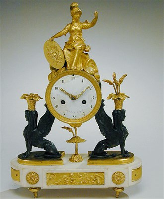 Lot 436 - Louis XVI Gilt and Patinated-Bronze and Marble...