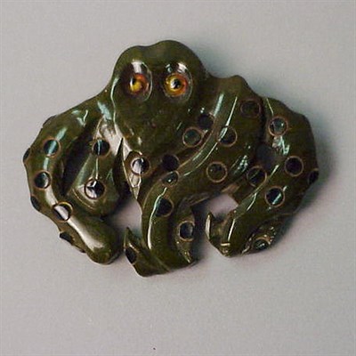 Lot 463 - Bakelite Brooch Depicting an Octopus. Width 2...