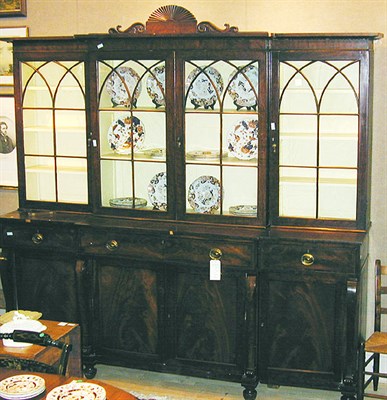 Lot 237 - Classical Mahogany Desk and Bookcase The...