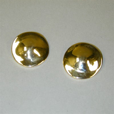 Lot 65 - Pair of Gold Domed Button Earrings 14 kt....