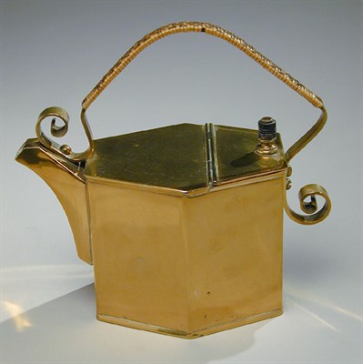 Lot 116 - Brass Kettle Attributed to Christopher Dresser...