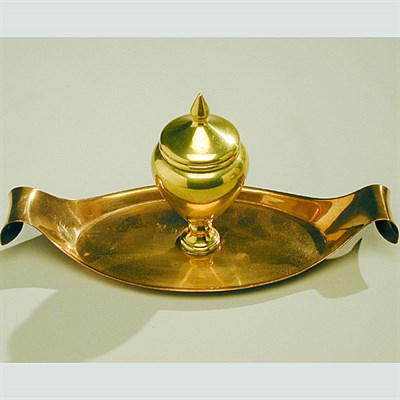 Lot 114 - Brass and Copper Inkwell W. A. S. Benson The...