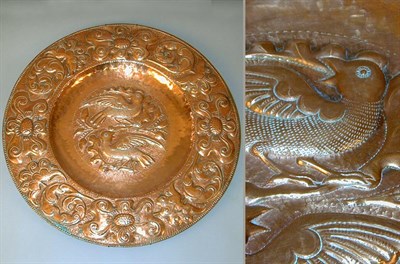 Lot 92 - Arts and Crafts Copper Charger John Pearson...