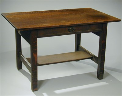 Lot 124 - Gustav Stickley Oak Library Table The...