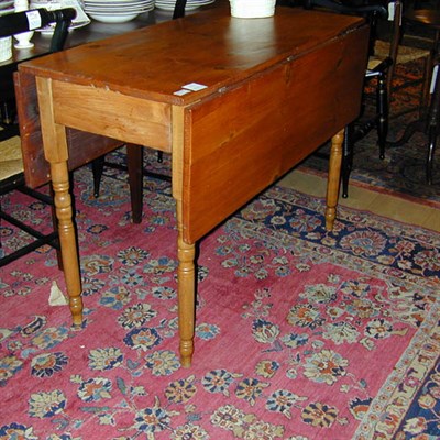 Lot 357 - American and Maple Fruitwood Drop-Leaf Table...