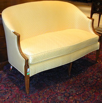 Lot 227 - Georgian Style Upholstered Mahogany Settee