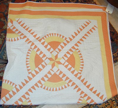 Lot 402 - American Pieced Cotton Quilt Circa 1930 With...
