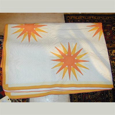 Lot 194 - American Pieced Cotton Quilt Circa 1930 With...