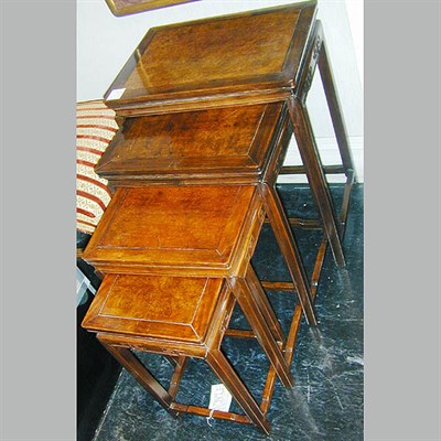 Lot 282 - Nest of Four Chinese Hongmu and Huamu Side Tables