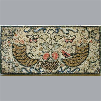 Lot 202 - American Silk on Linen Textile Picture 19th...