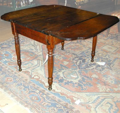 Lot 363 - Late Federal Tiger Maple Drop-Leaf Table...