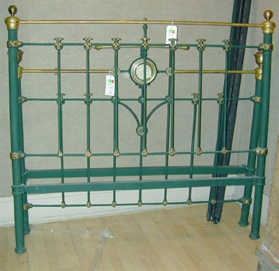 Lot 205 - Victorian Style Brass and Iron Bed