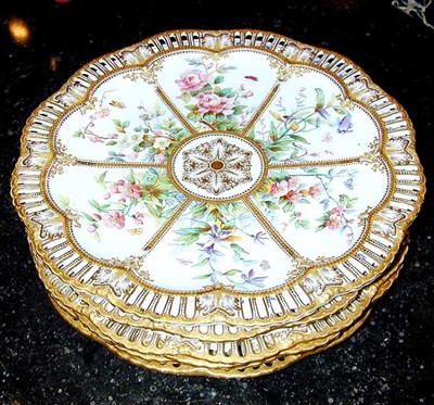 Lot 608 - Set of Fourteen Continental Reticulated...