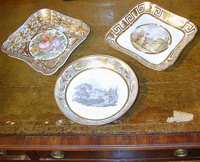 Lot 635 - Group of Three English Porcelain Plates