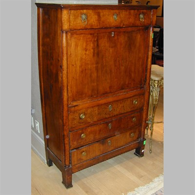 Lot 426 - Empire Walnut Secretaire a Abattant