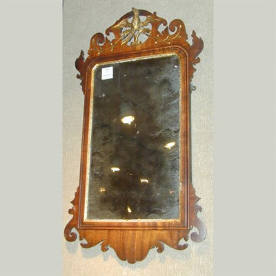 Lot 355 - George III Walnut Looking Glass In a scrolled...
