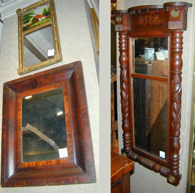 Lot 408 - Classical Mahogany Mirror With inlaid tablet....