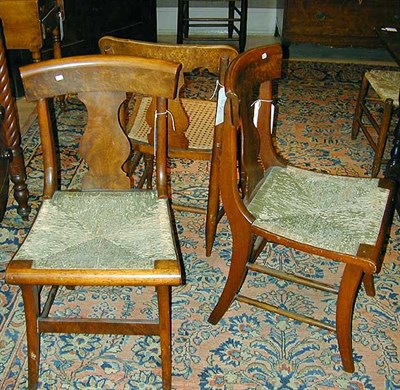 Lot 147 - Pair of Classical Walnut Side Chairs Together...